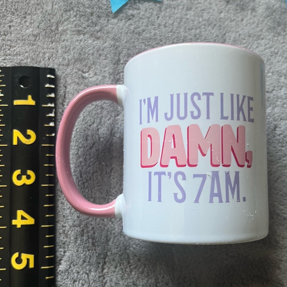 Swiftie Pink Mug YNTCD Lover I’m Just Like Damn It’s 7 AM Taylor Swift Calm Down